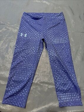 Under Armour Purple Geo Capri Leggings with Logo